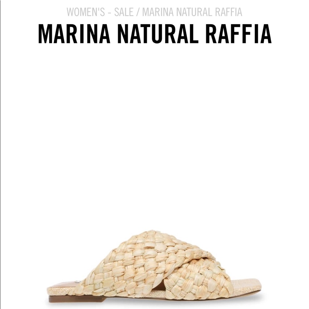 Steve Madden Marina Natural Rafia NEVER WORN